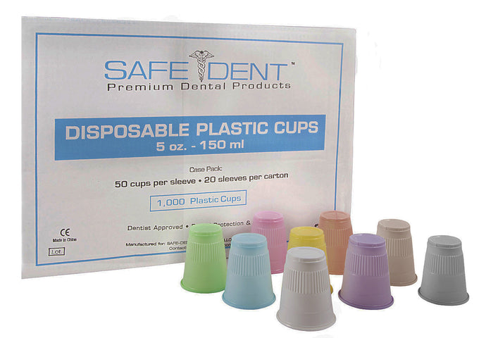 Safedent® Plastic Cups 5 oz., Case of 1000